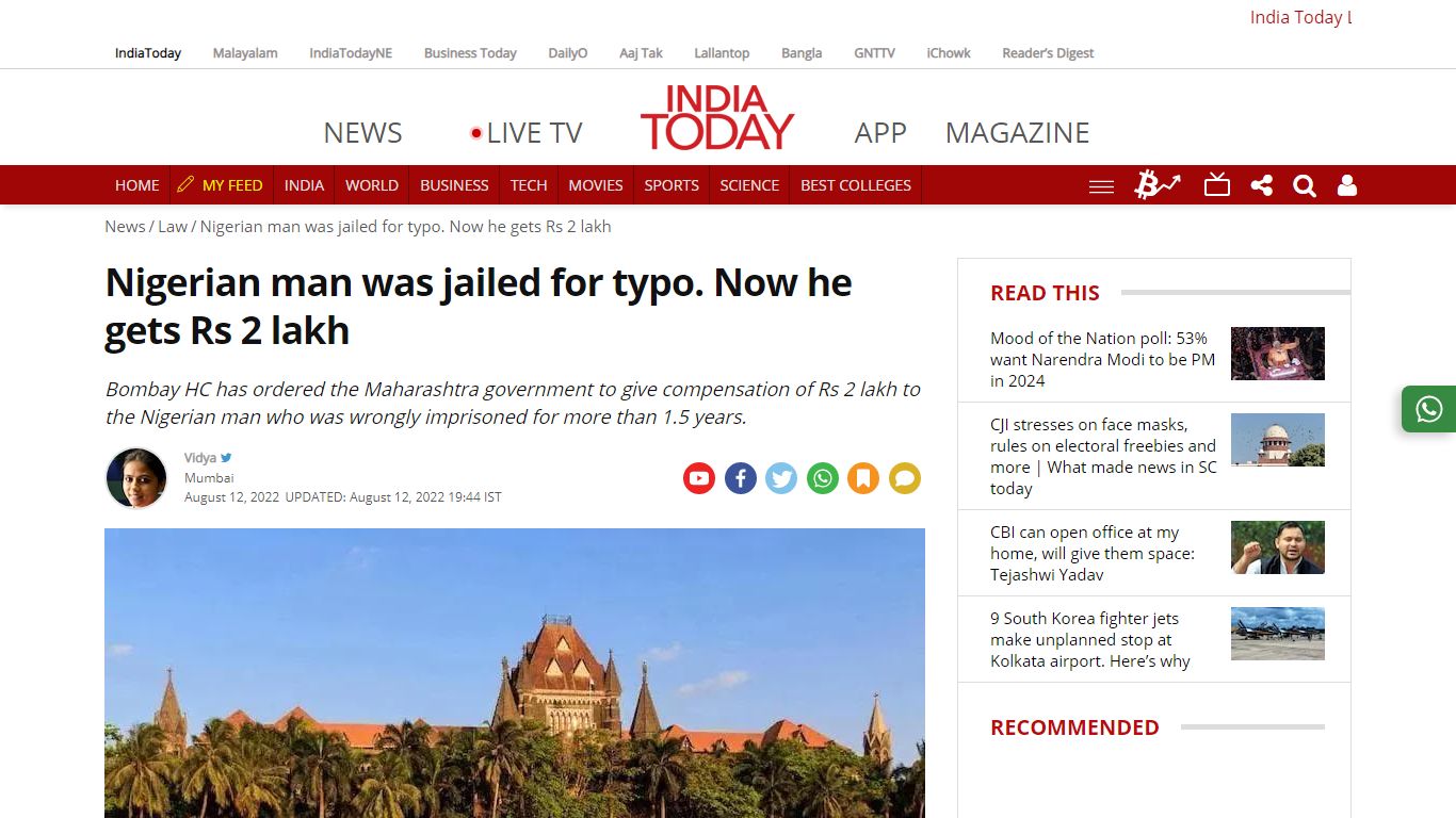 Nigerian man was jailed for typo. Now he gets Rs 2 lakh